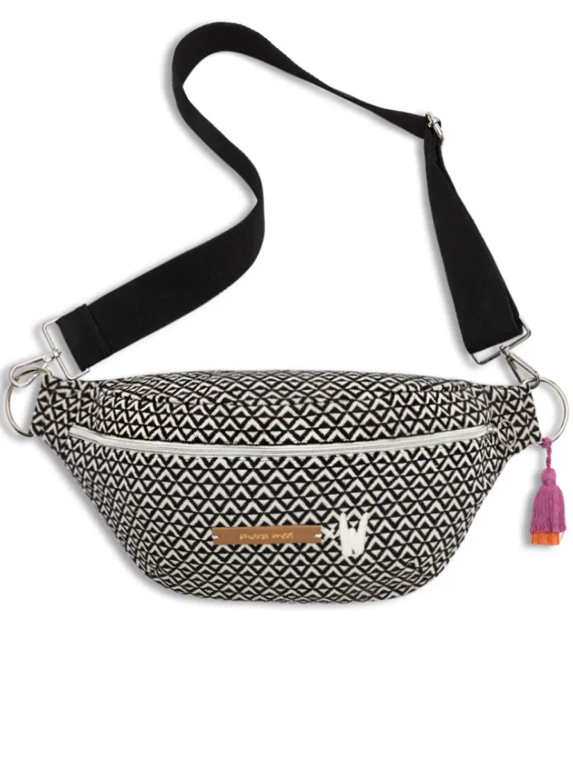 Maxi Bauchtasche out & about Schwarz/Weiß mara mea