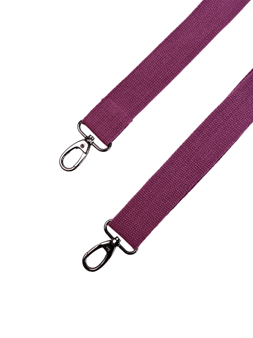 Extra-Tragegurt Bordeaux 5cm Breite I GUN METAL