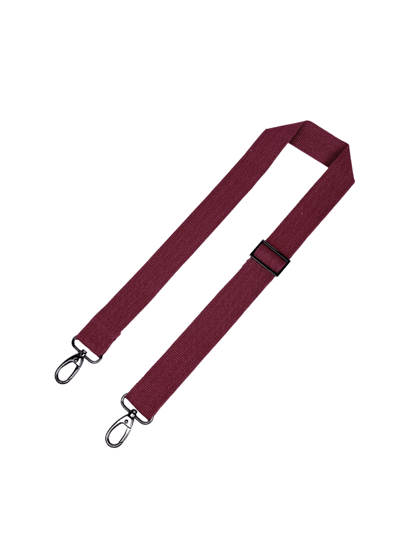 Extra-Tragegurt Bordeaux 4cm Breite I GUN METAL