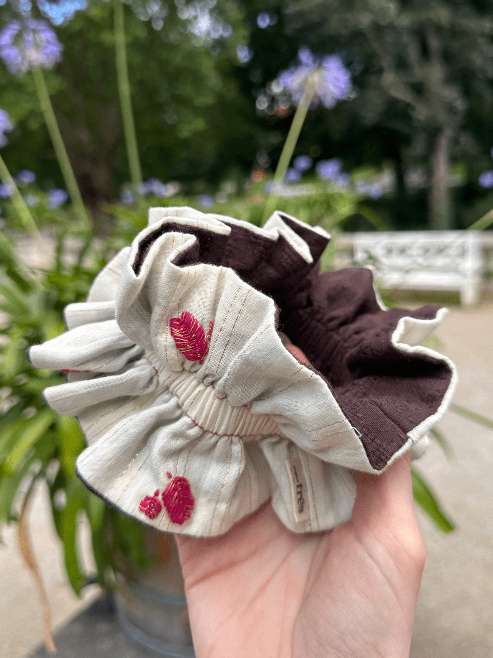 Bicolor Scrunchie mara mea x Project Três I Beige/Braun