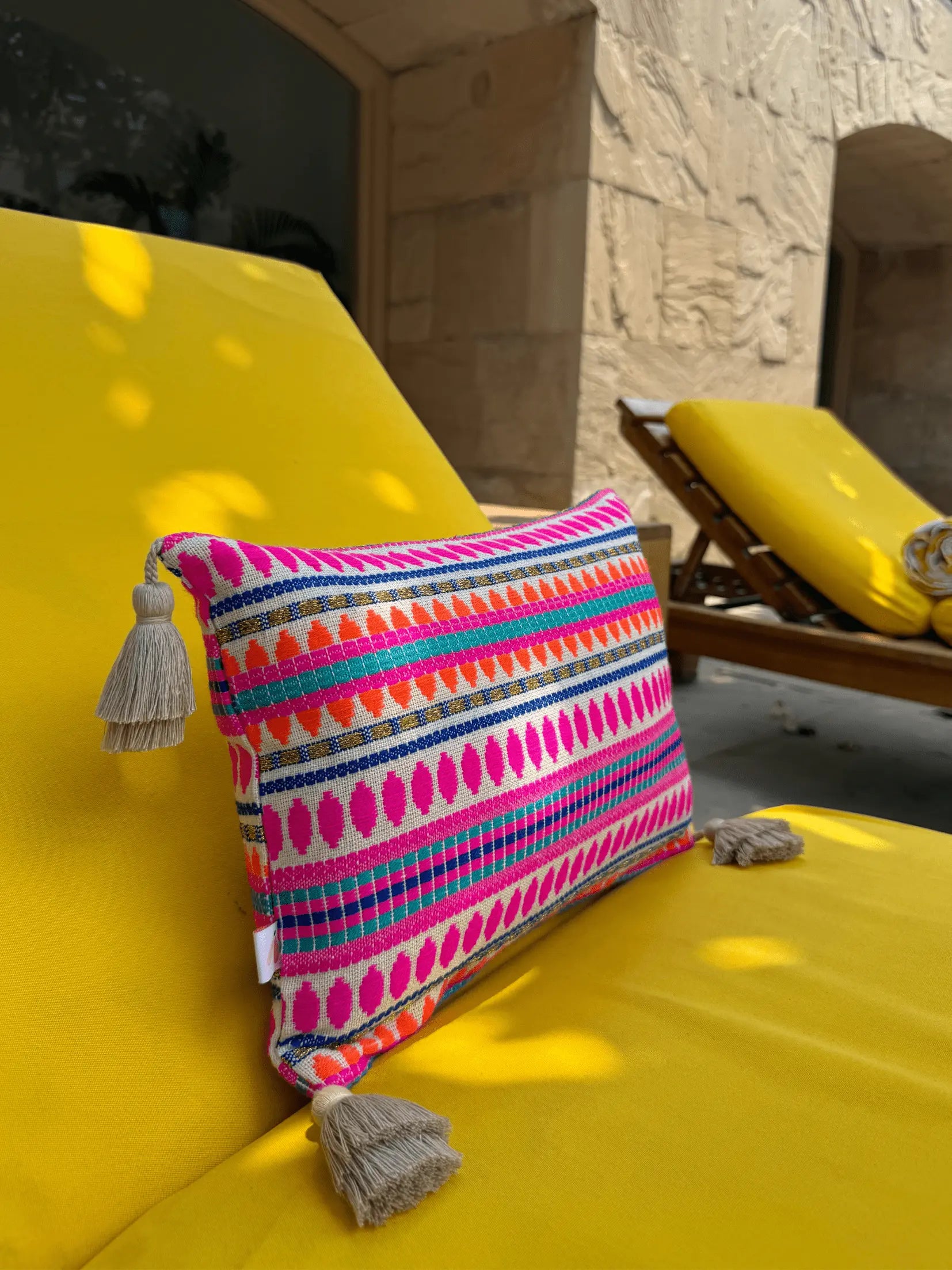 10 years mara mea Kissen feels like home bunt gemustert I Limited Edition maramea