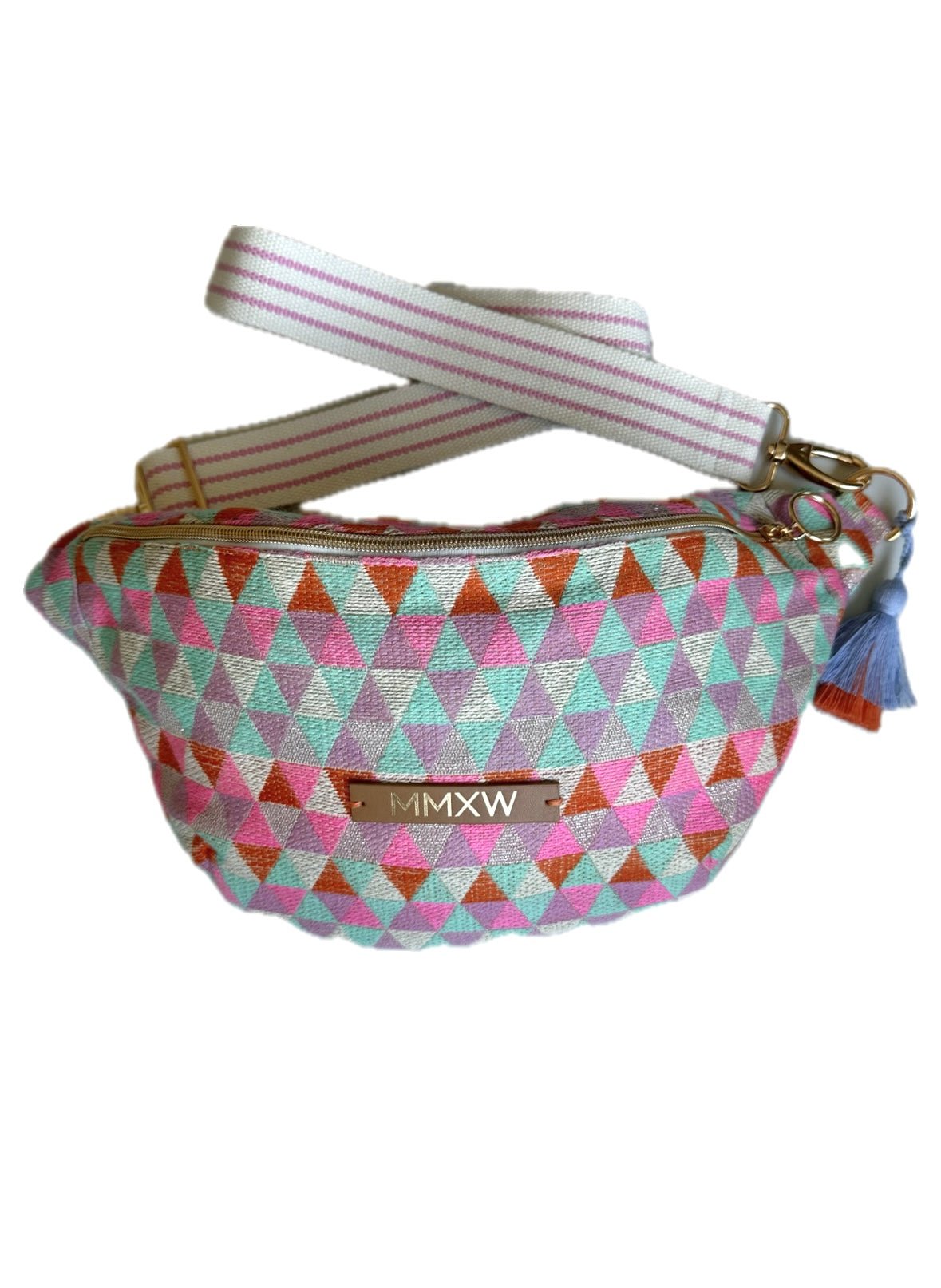 SAMPLE SALE I Midi bum bag edition ibiza in colorful pattern - PULLED SEAMS I non-returnable