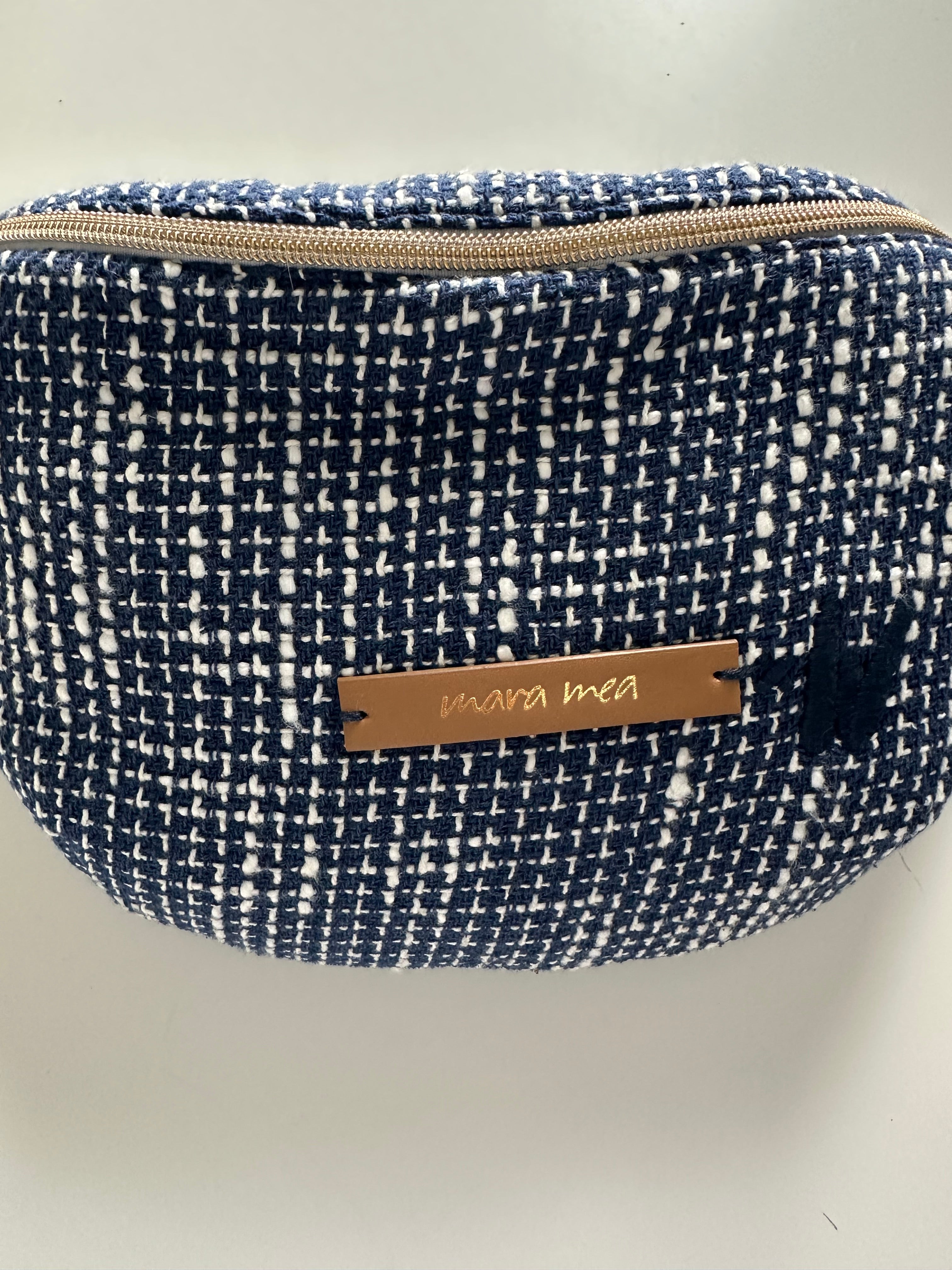 SAMPLE SALE Midi bum bag sailors delight in blue I Zipper stuck - non-returnable