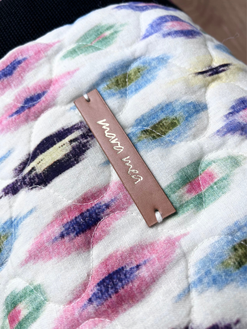 Weekender bag book a trip with pattern print in colorful