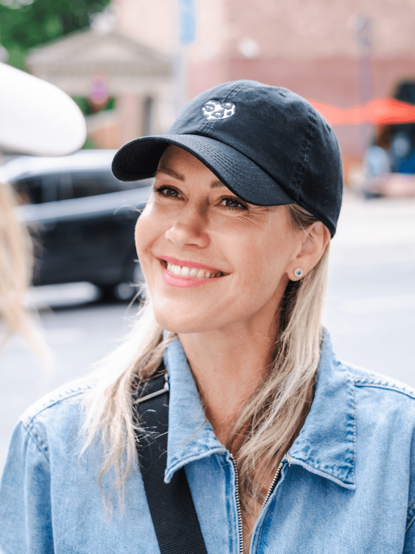 Leo-Herz Cap in Schwarz