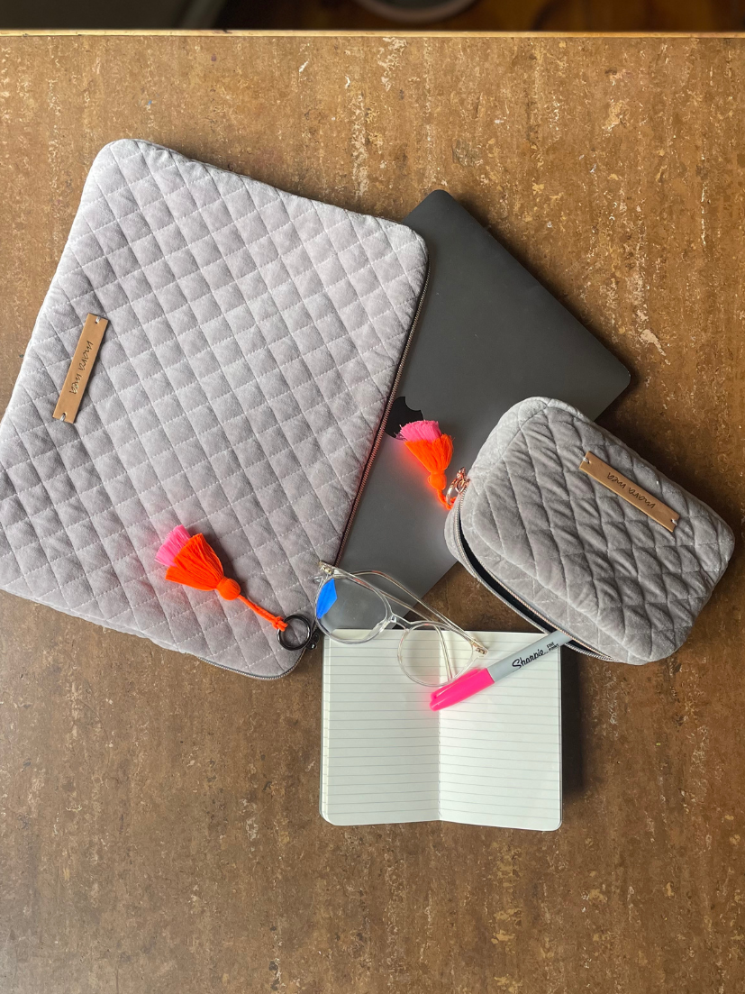 Laptop bag smart cookies in grey