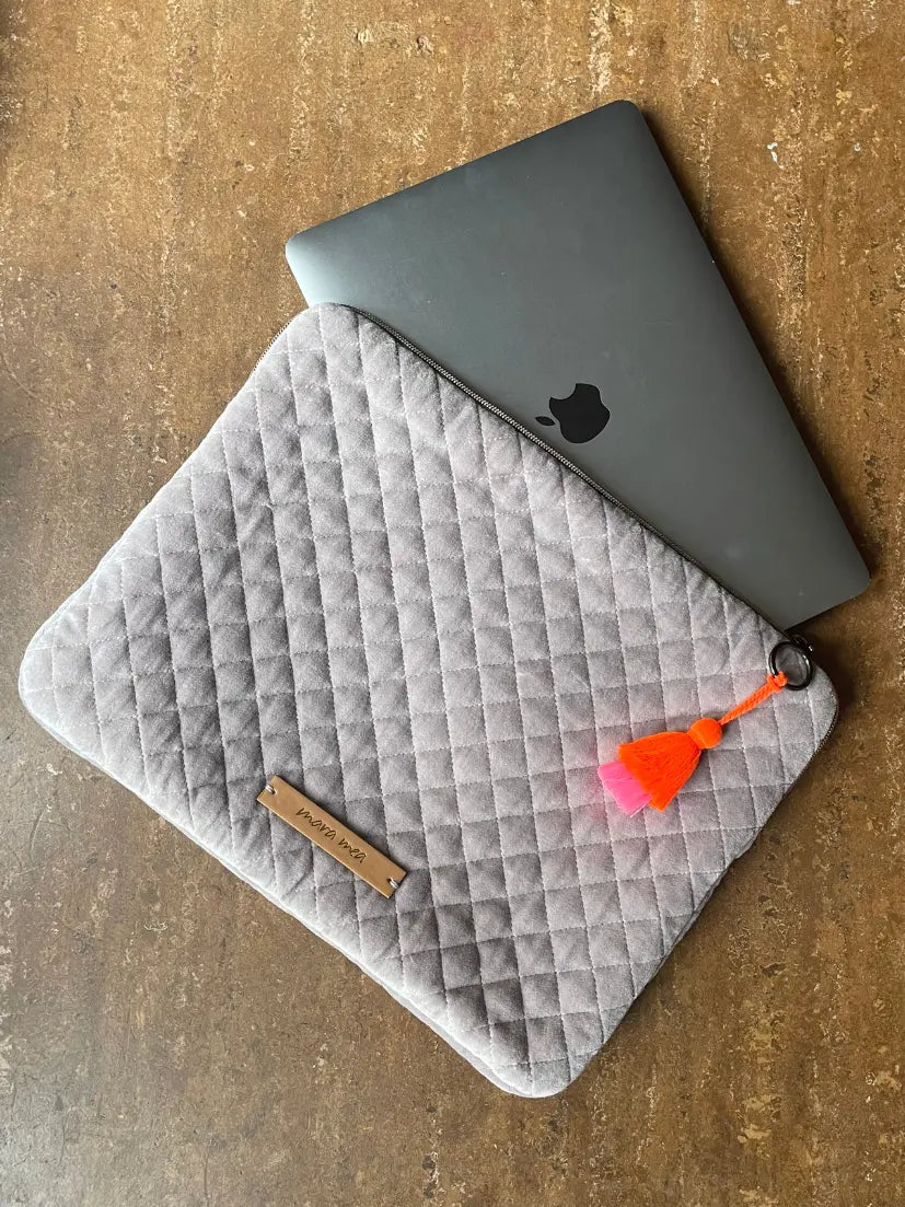 ARCHIVE SALE I Laptop Tasche smart cookies in Grau I vom Umtausch ausgeschlossen mara mea