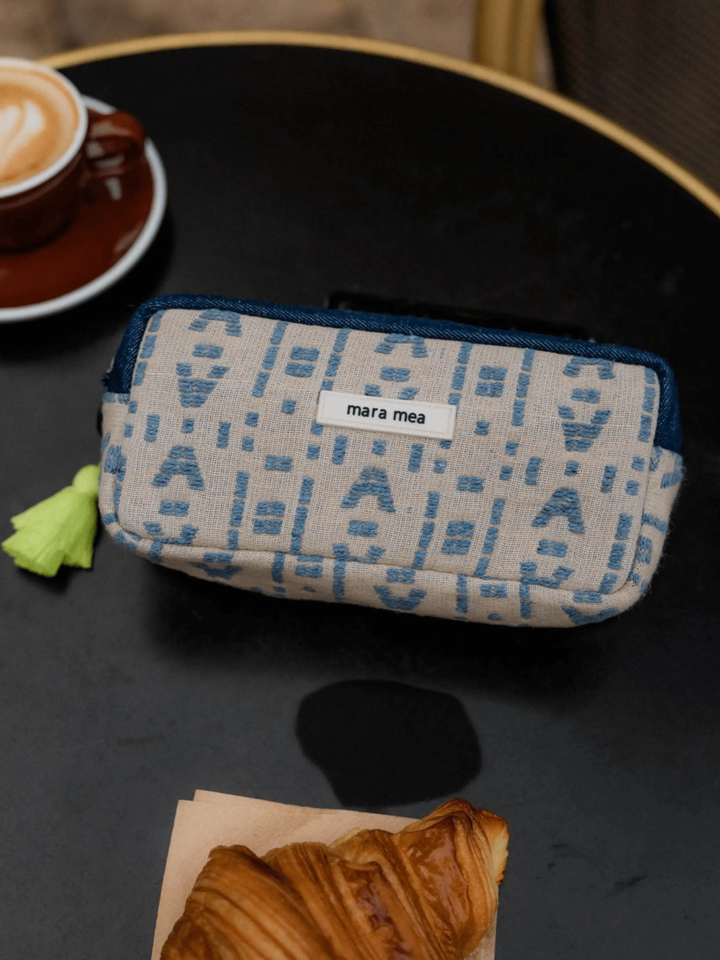 ARCHIVE SALE I Make-Up Bag indigo kiss Monogramm I vom Umtausch ausgeschlossen mara mea