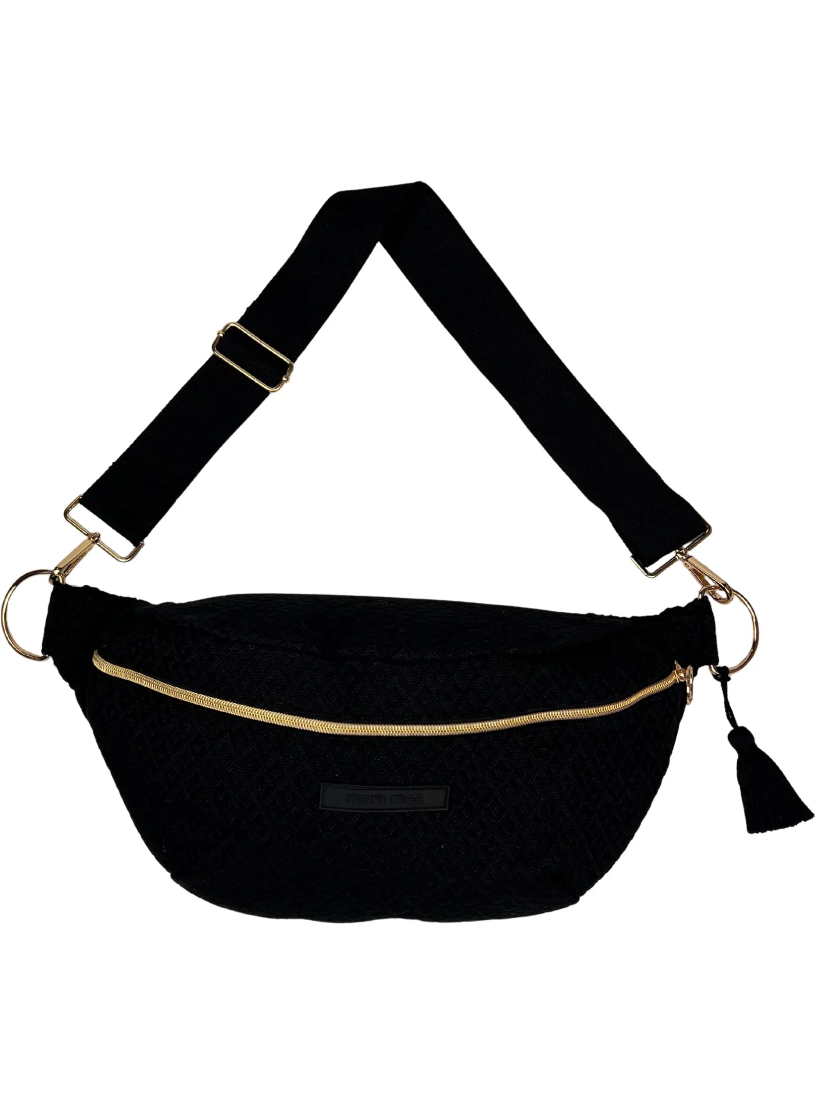 Maxi Bauchtasche all black capital city Schwarz mara mea