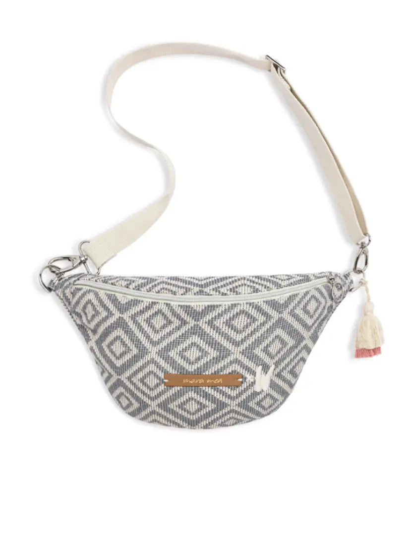 Midi Bauchtasche vacation ready Blau-Grau/Weiß mara mea