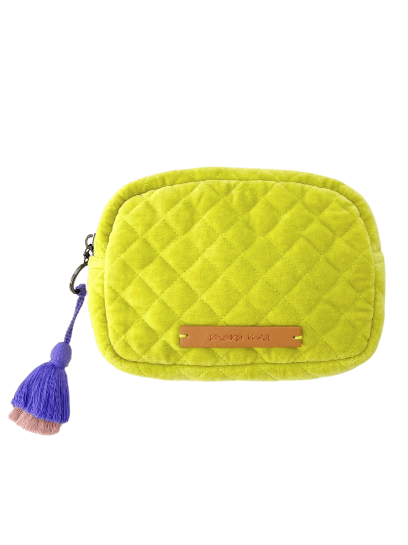 Lime Grüne Midi Pouch. Für Kosmetik, Stifte, Kable oder mehr.