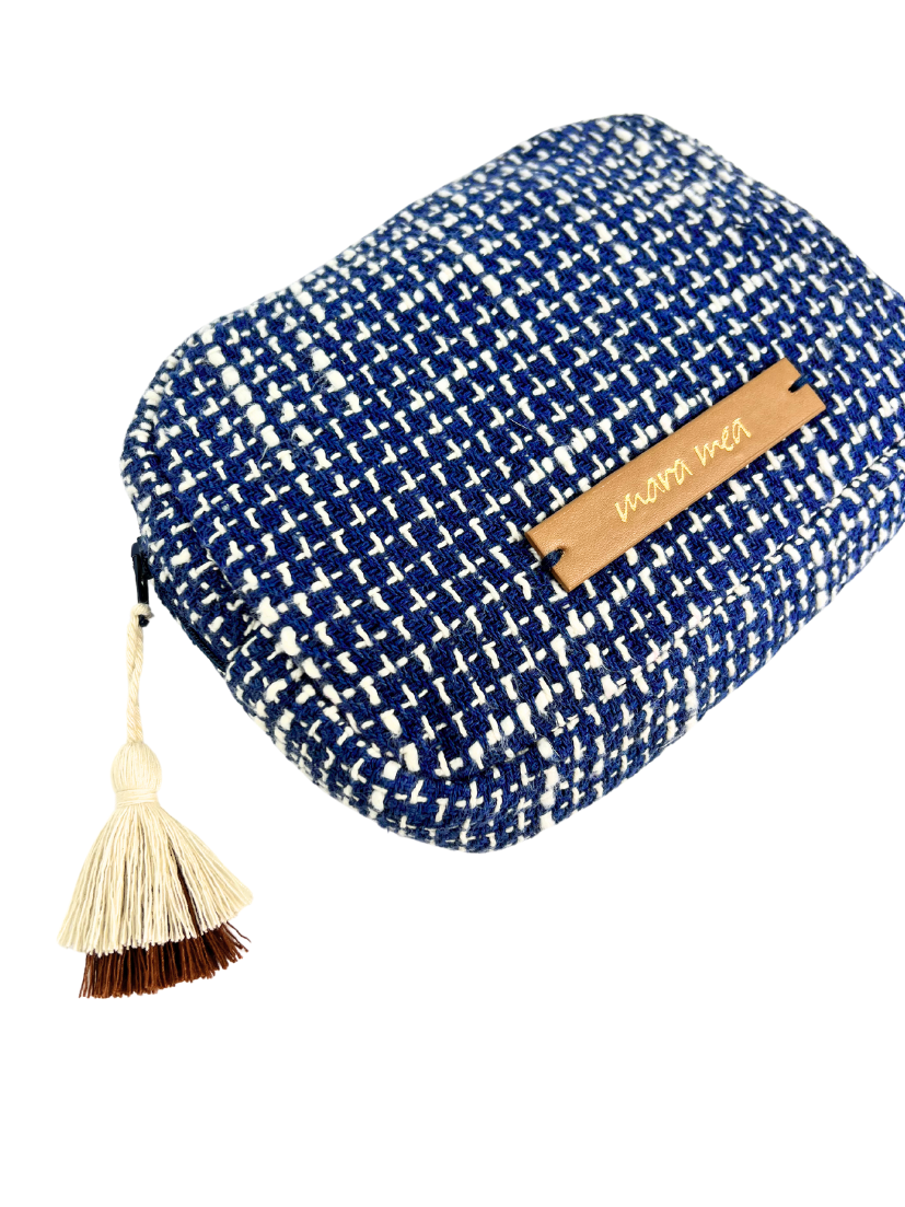 Cosmetic bag I Cable bag dilly-dally in blue