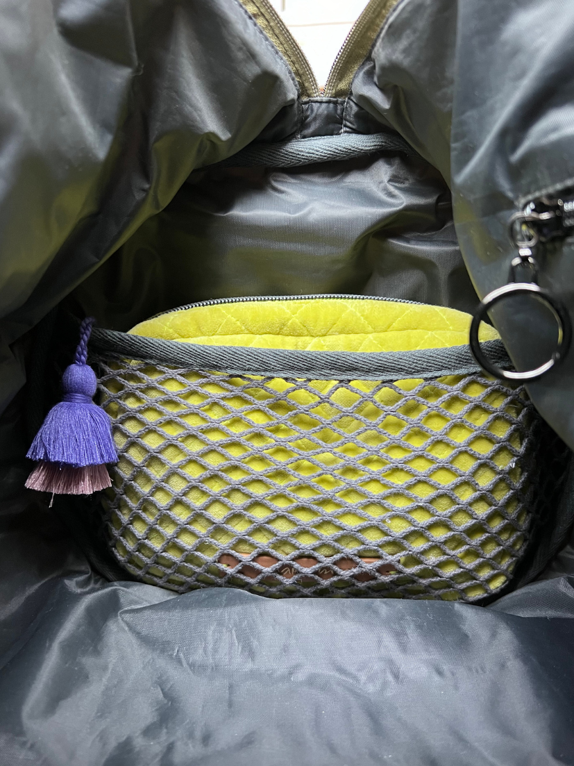 Weekender bag book a trip with pattern print in colorful