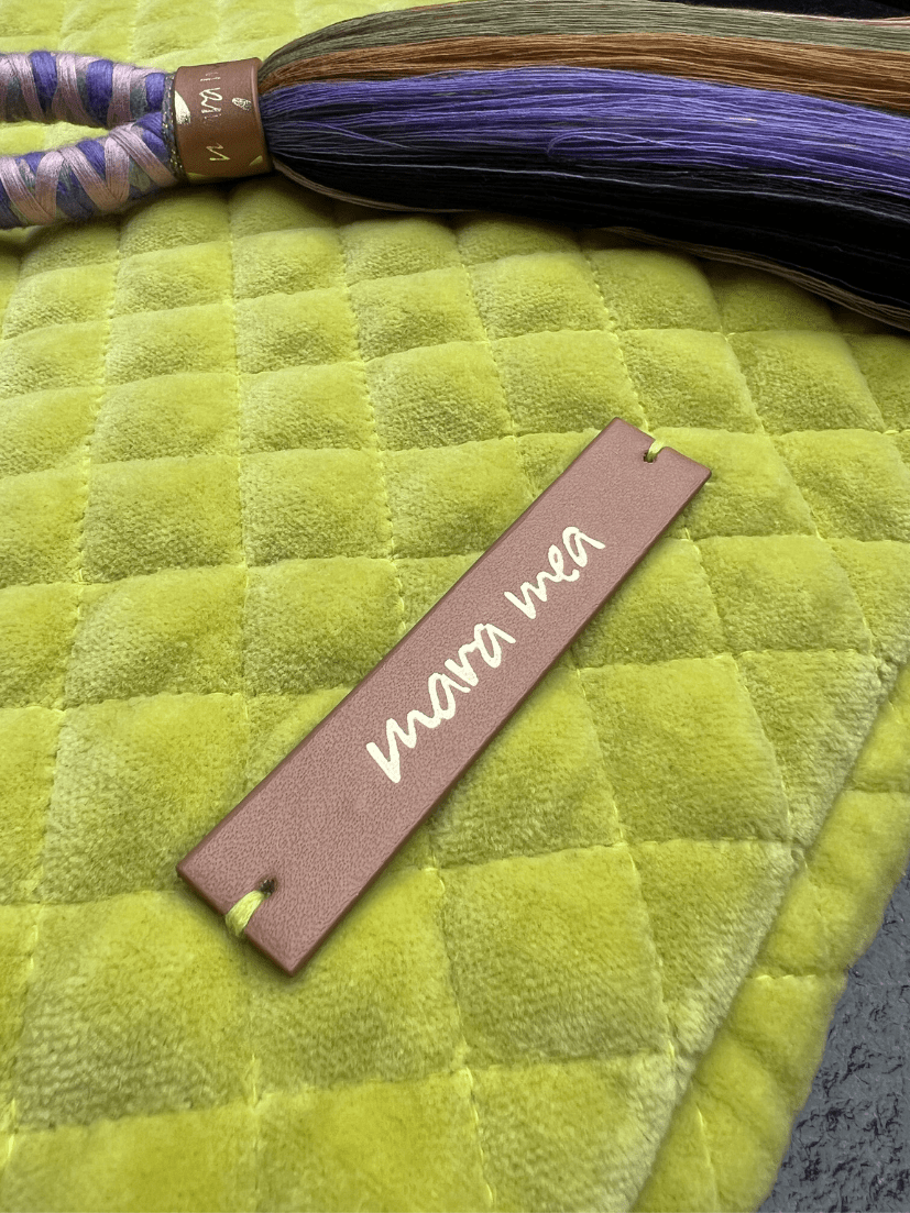 Laptop bag glad tidings in lime green