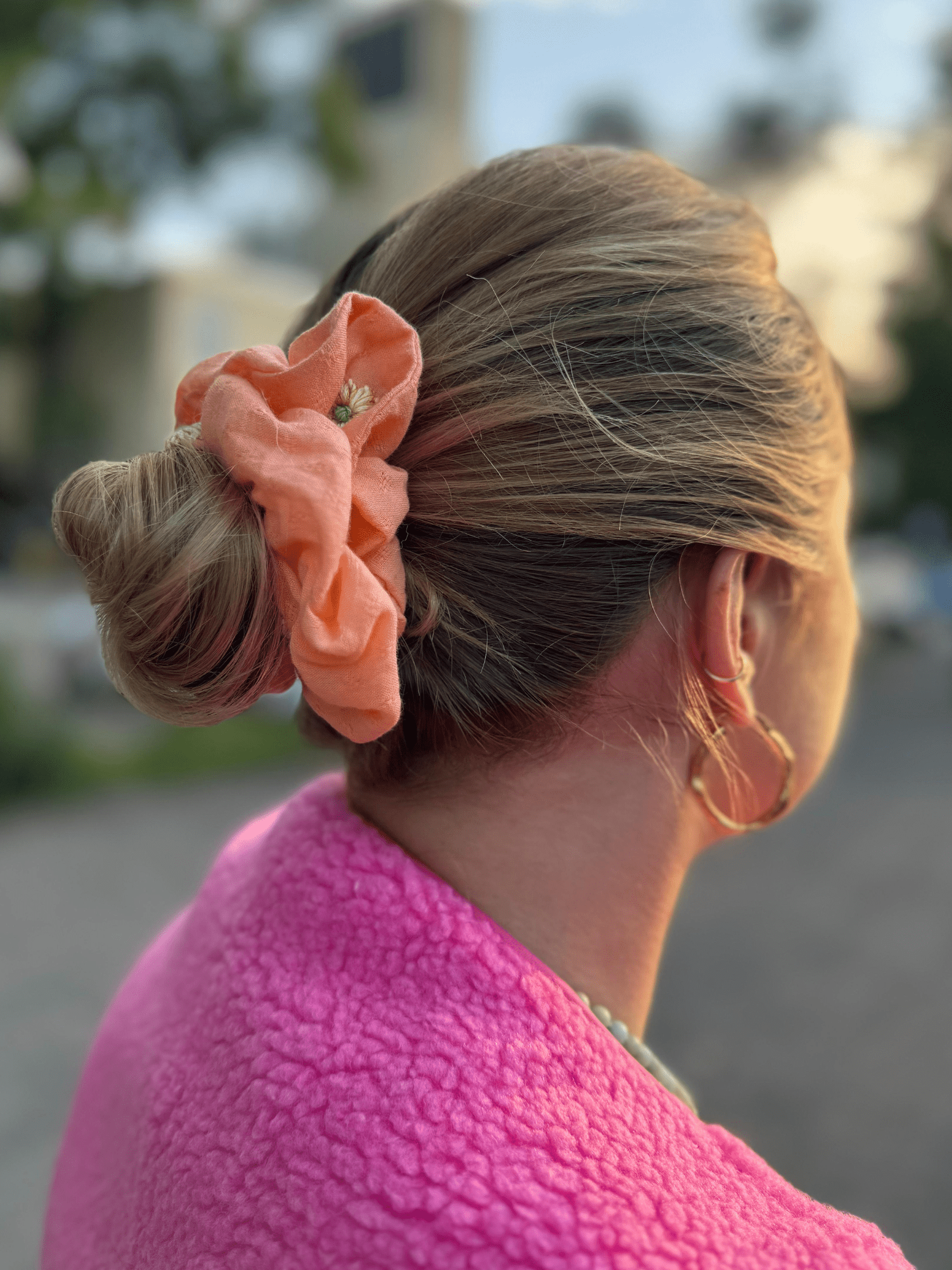 Scrunchie mara mea x Project Três I Peach