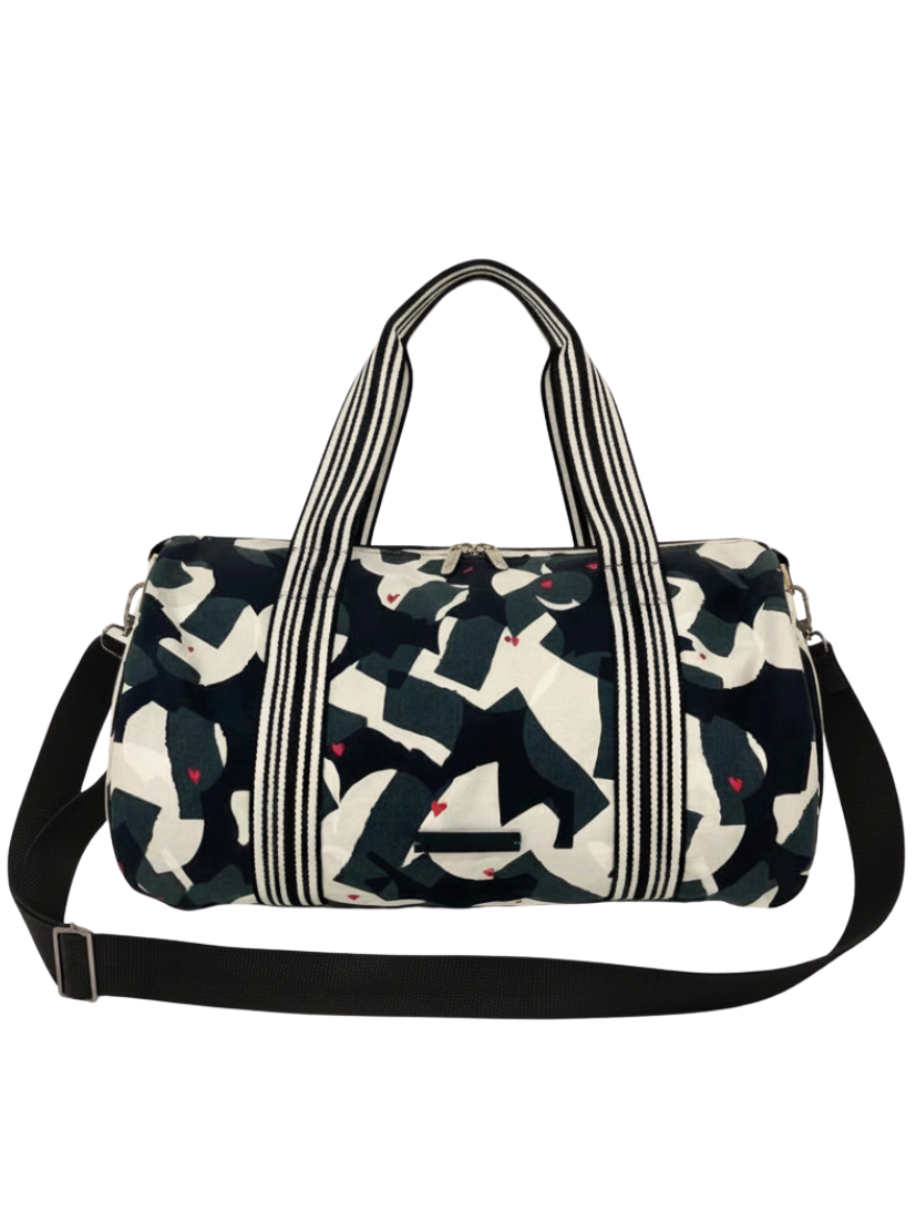 Weekender Bag amore amore Musterprint Schwarz/Weiß