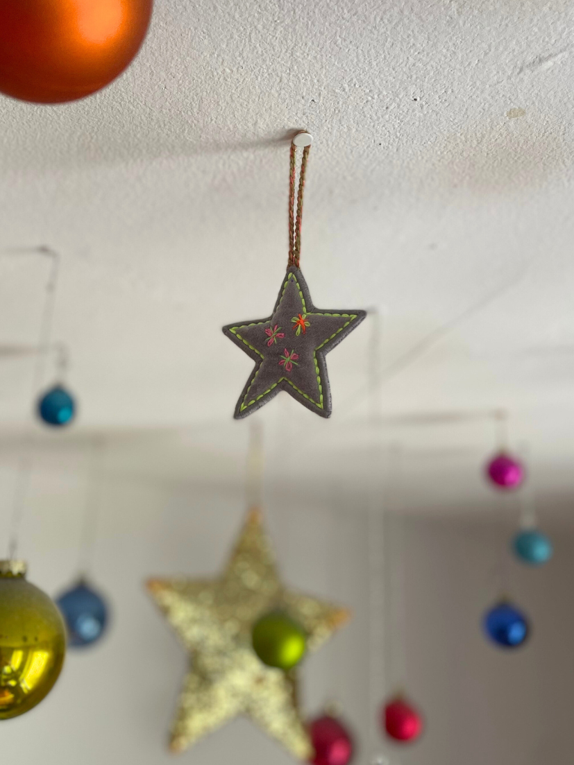 Pendant u are a star in grey + greeting card