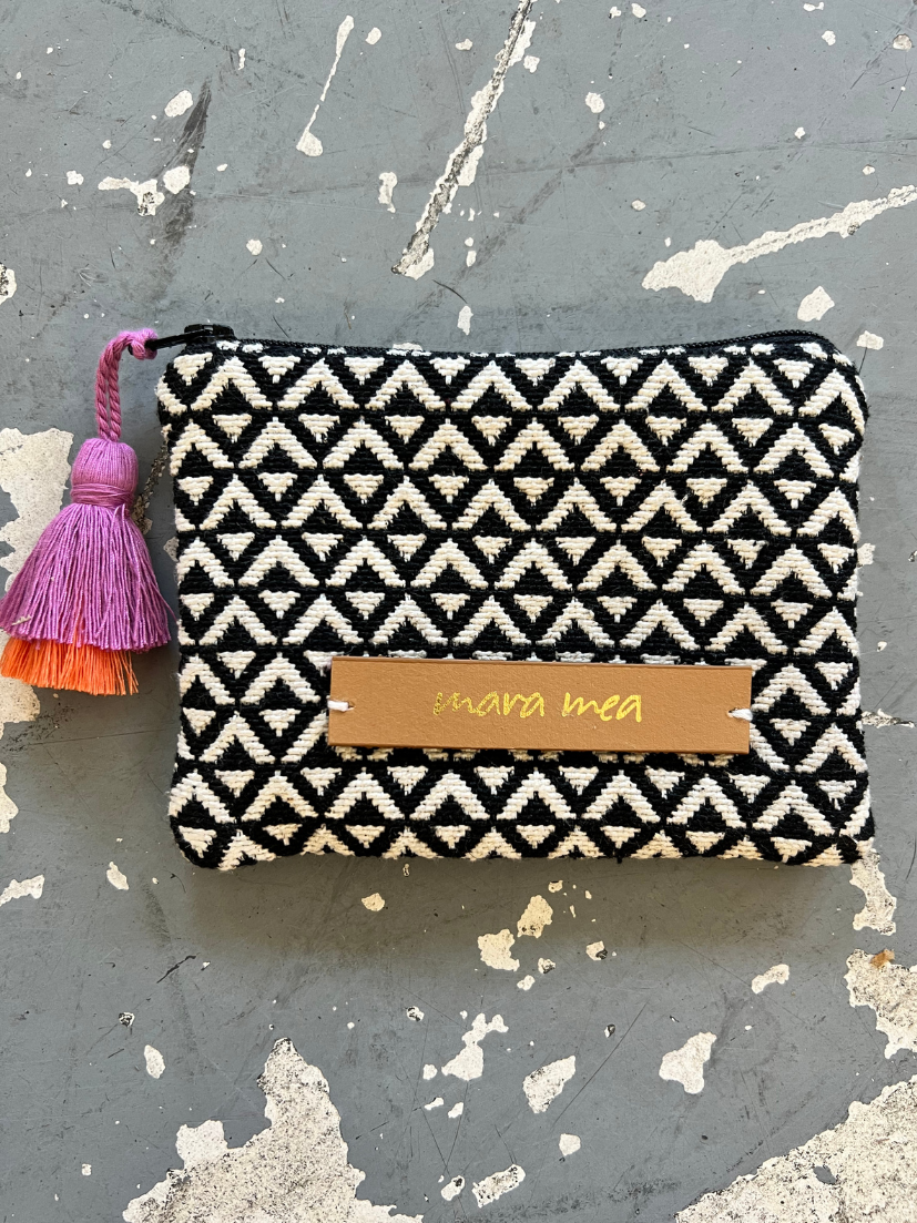 Kleiner Geldbeutel und Slim Wallet von mara mea in Schwarz und Weiß