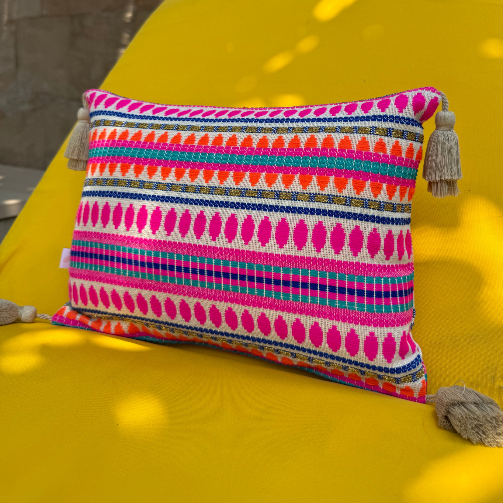 10 years mara mea Kissen feels like home bunt gemustert I Limited Edition