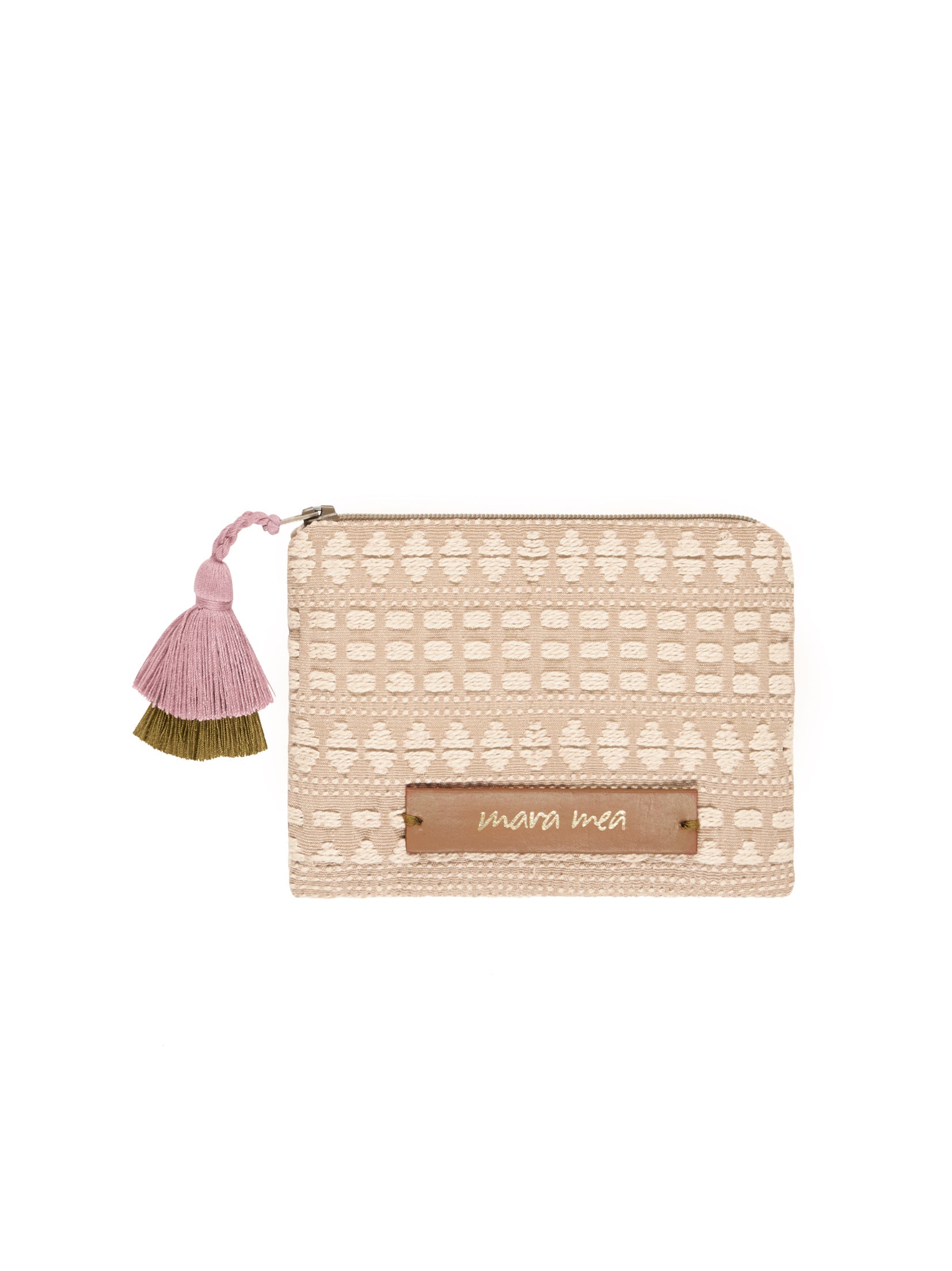 Die tiny pouch city spots in beige ist ein kleines Portemonnaie für Damen und Kinder