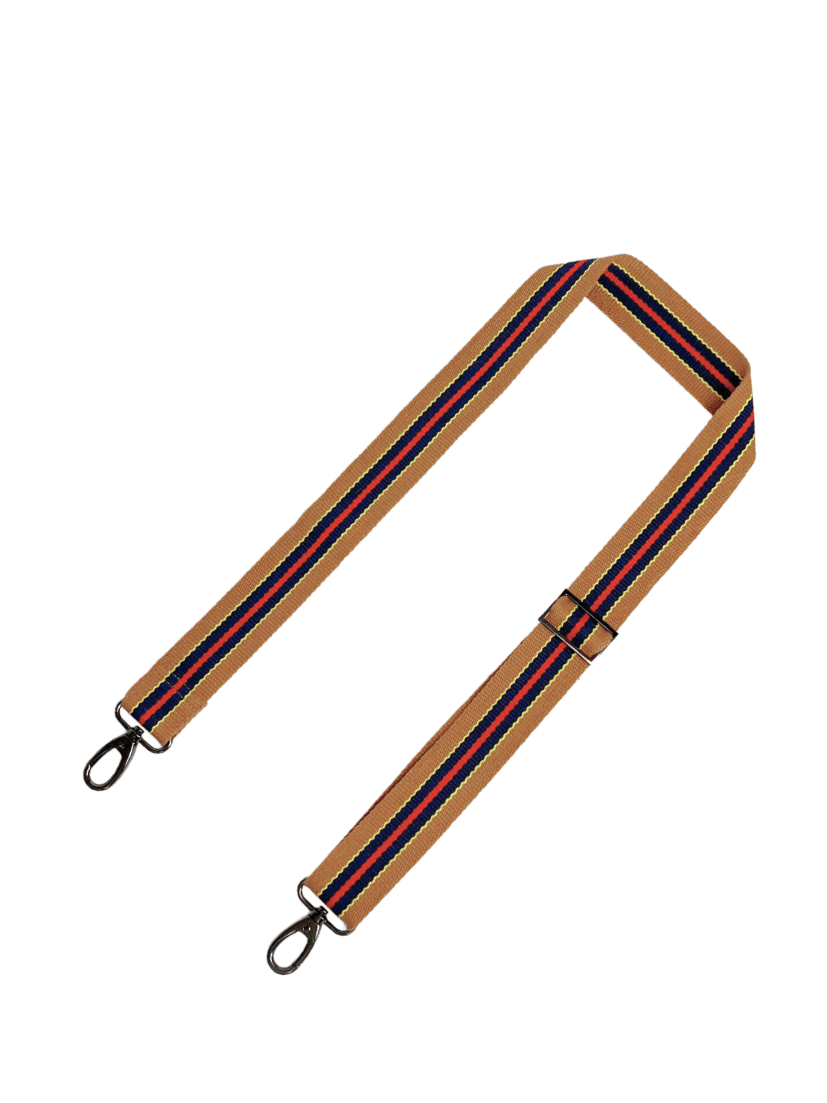 Extra-Tragegurt classy stripes Streifen | GUN METAL/GOLD