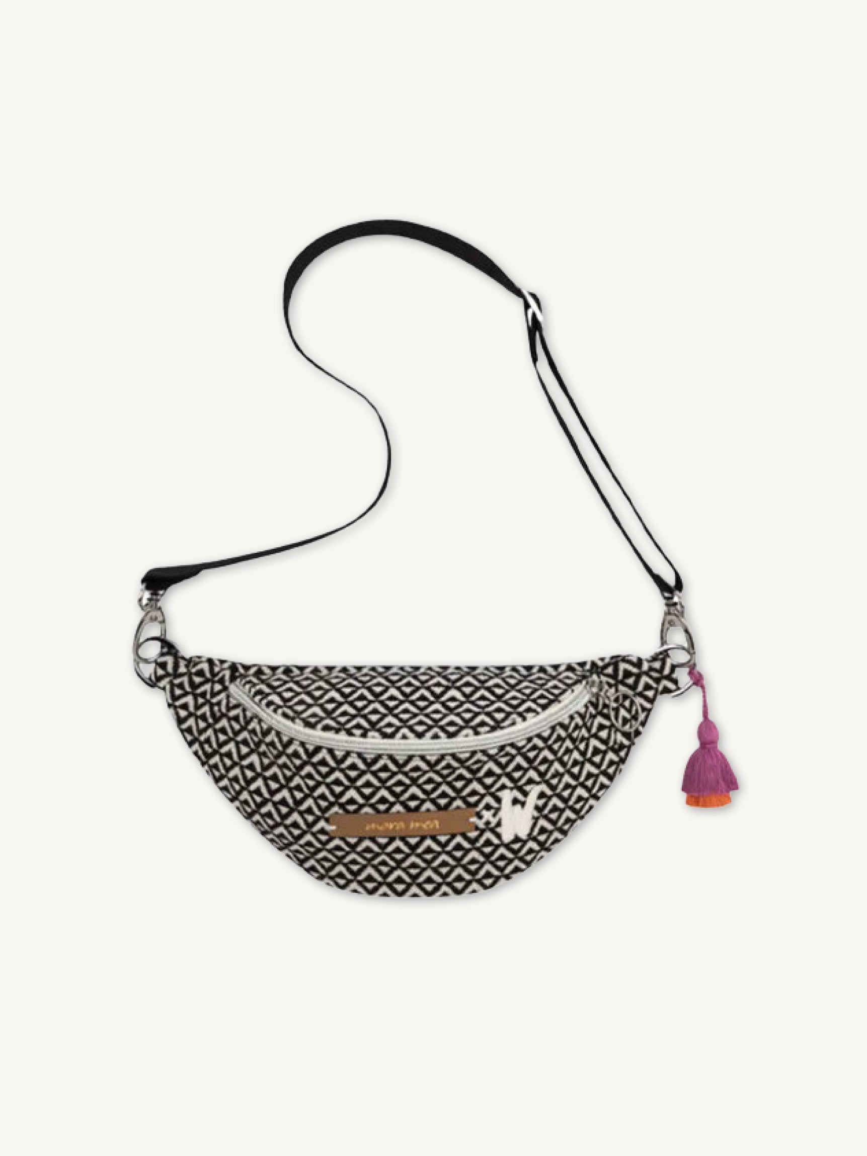 Mini Fanny Pack Weekend Trip Black/White