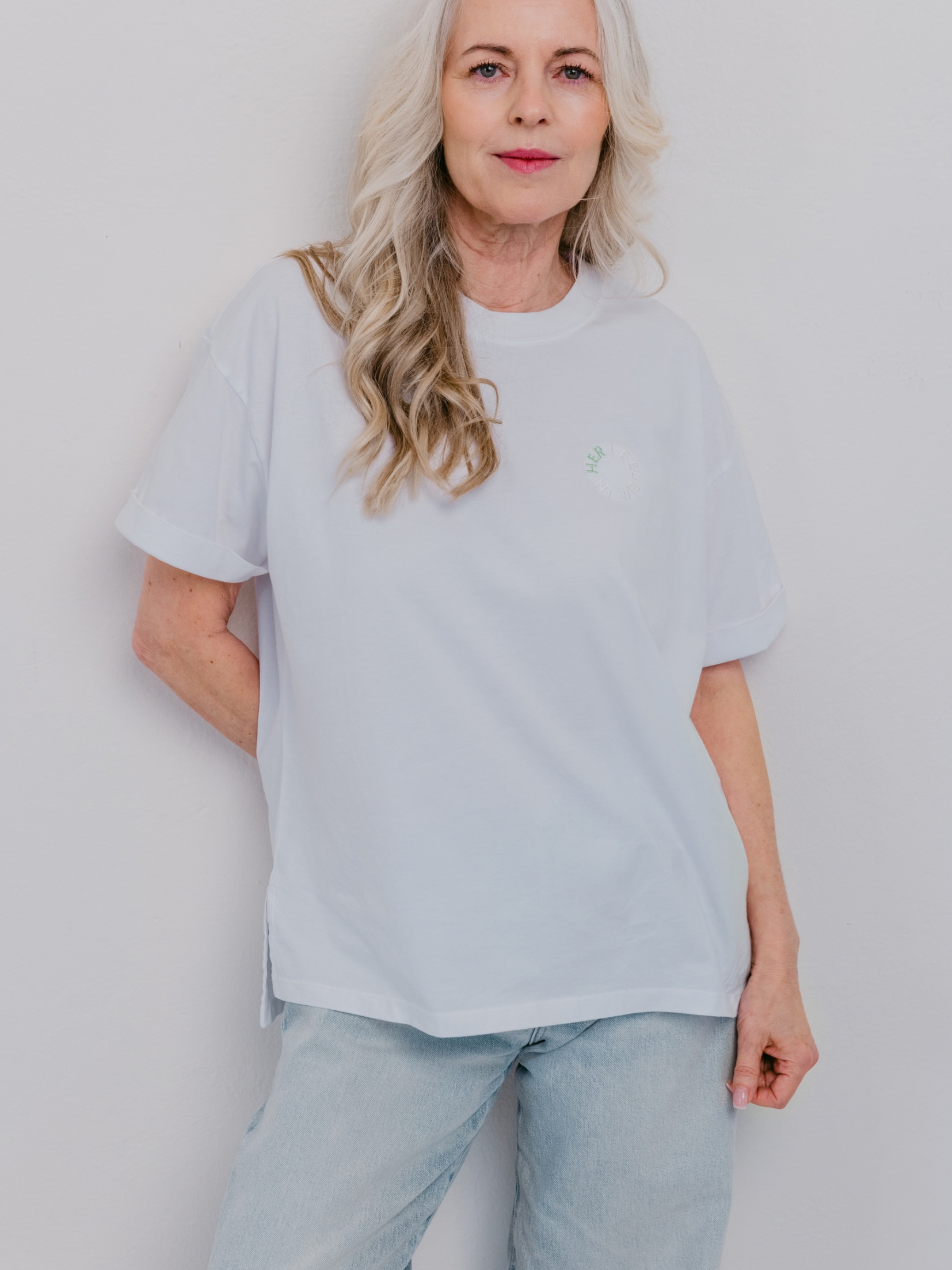 Statement Shirt aus Bio-Baumwolle (GOTS) Matcha