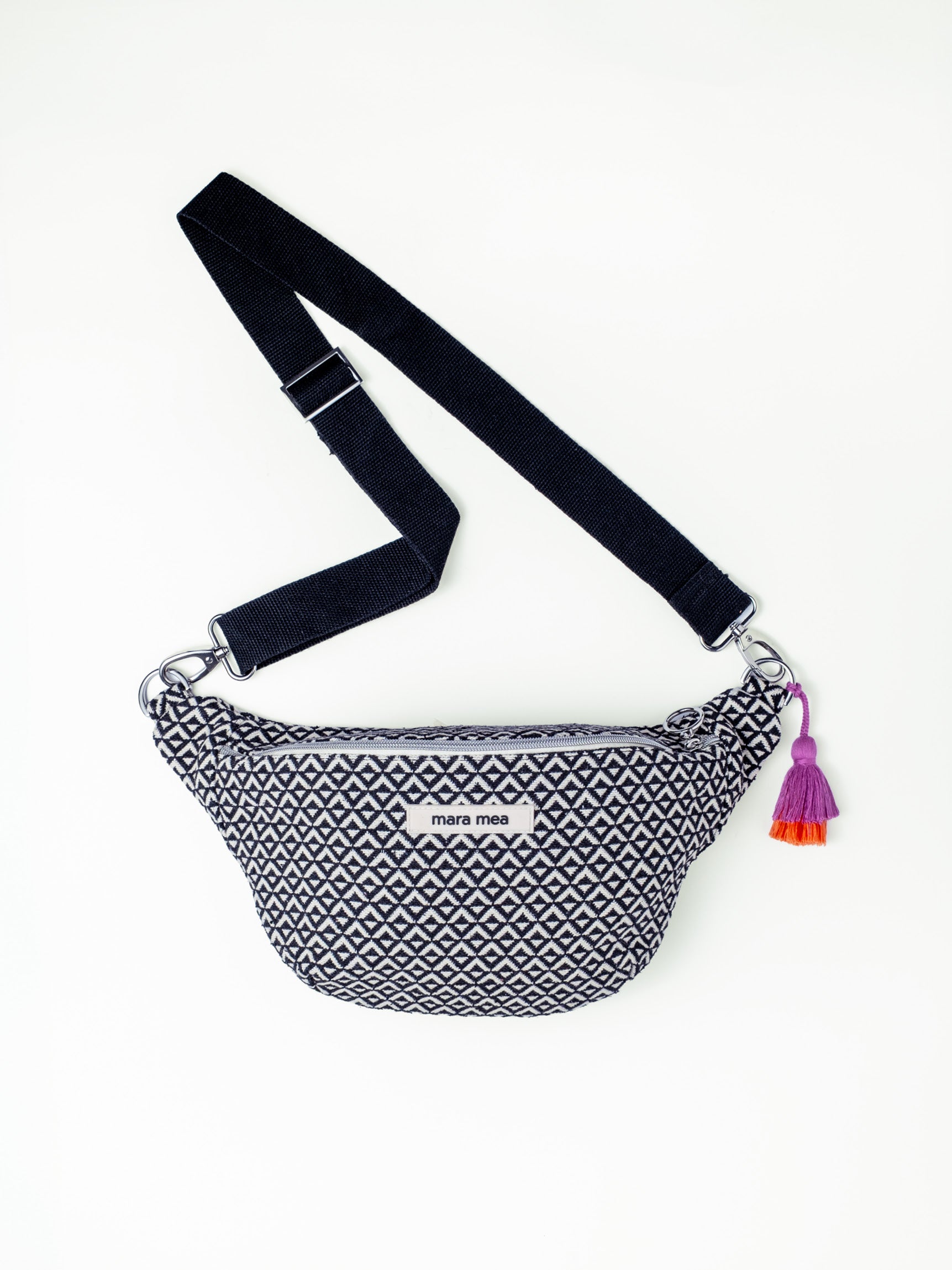 Midi Catch-Up Bum Bag Black/White