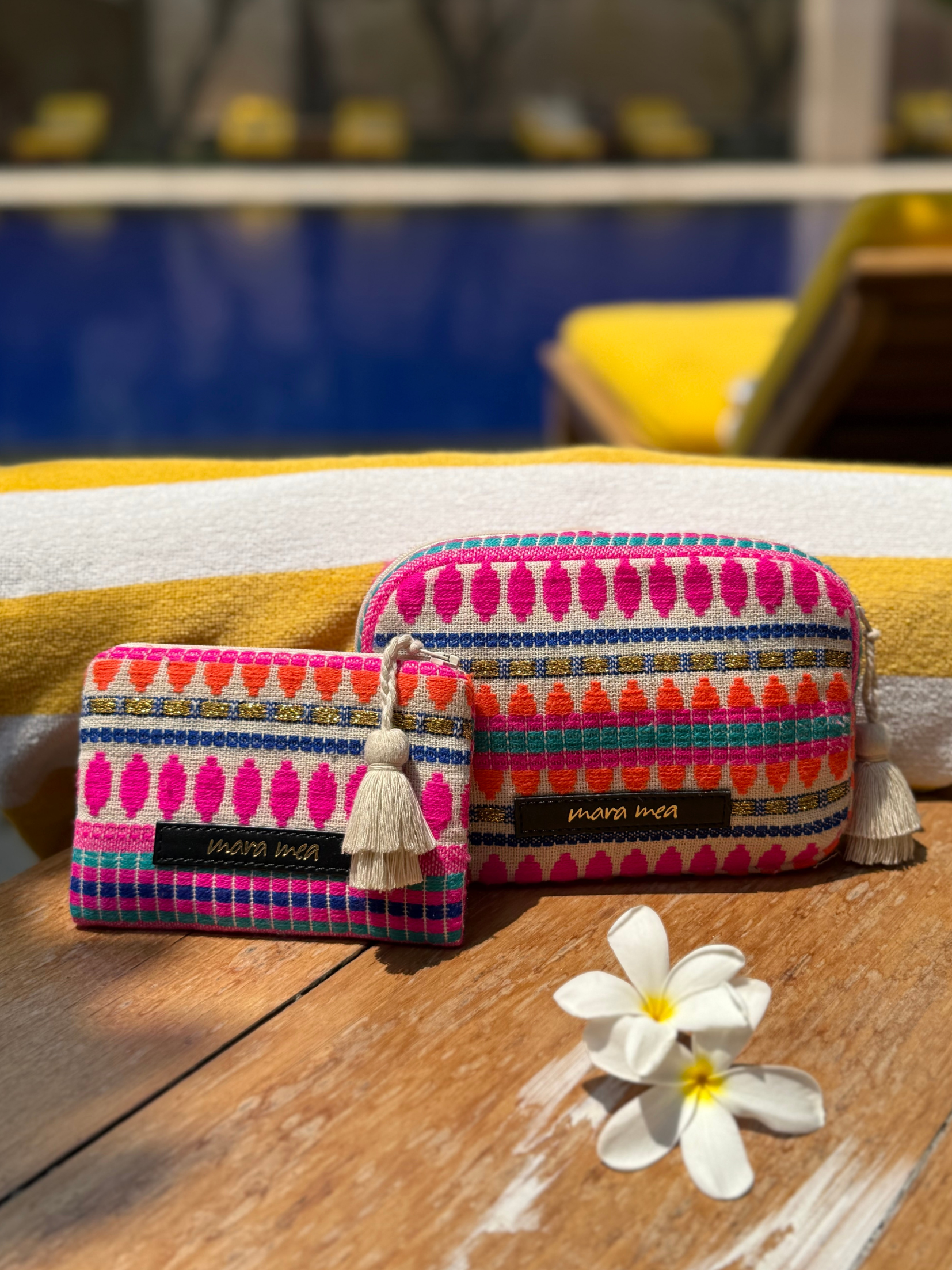10 years mara mea Kosmetiktasche cheers to us bunt gemustert I Limited Edition