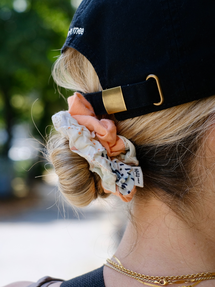 Bicolor Scrunchie mara mea x Project Três I Peach/Print