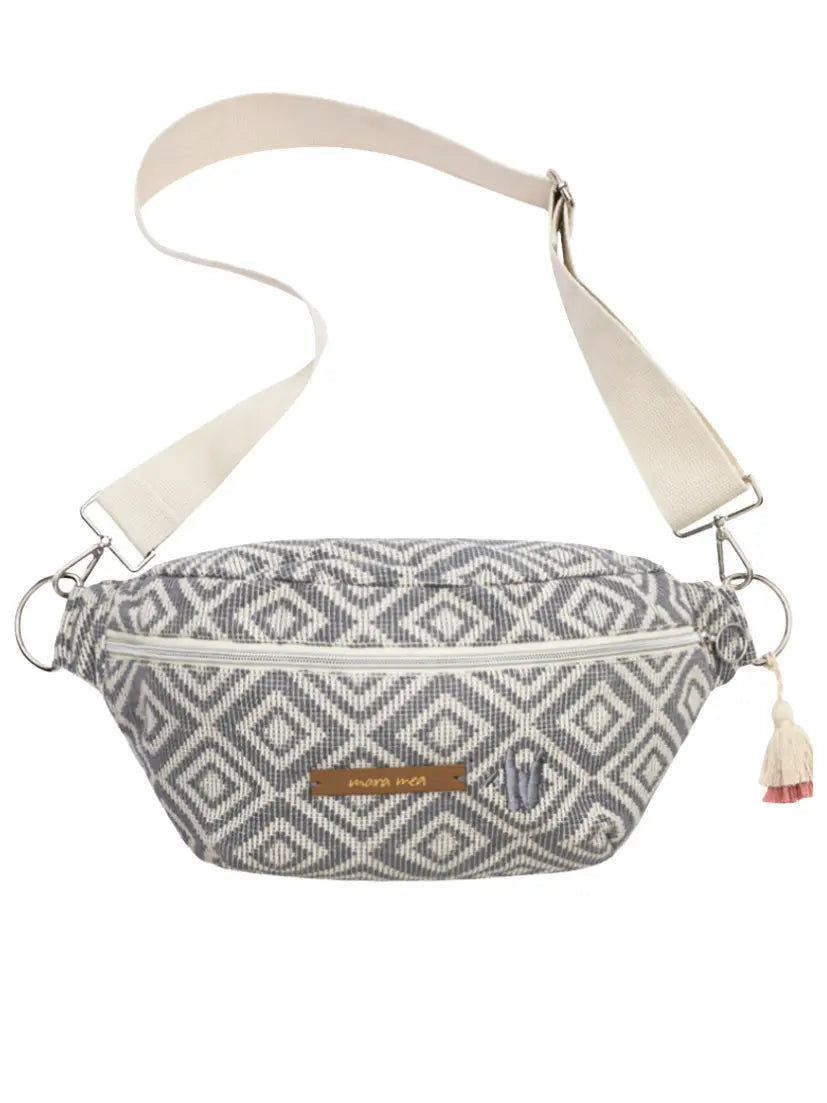 Maxi Bauchtasche travlarette Blau-Grau/Weiß mara mea