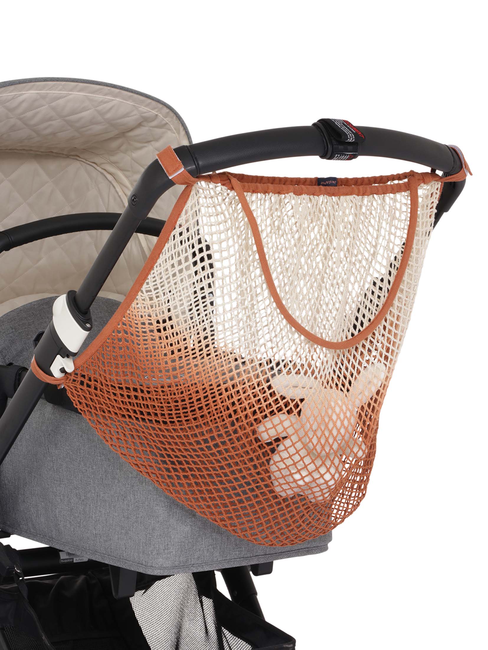 Stroller net attachment in rust