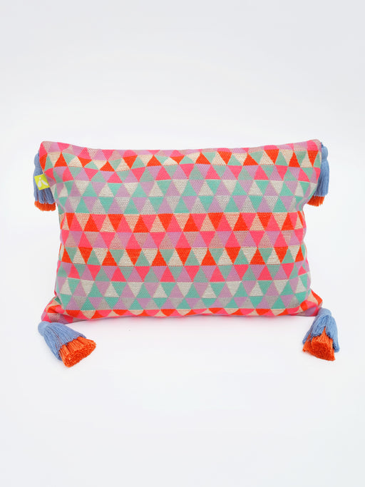 Coussin Dolce Vita à motifs colorés