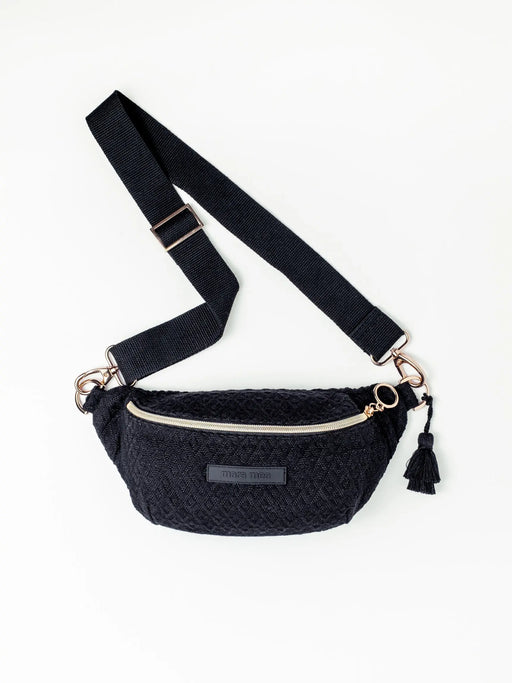 Schwarze mara mea Bestseller Bauchtasche in der Mini Size mit goldener Hardware