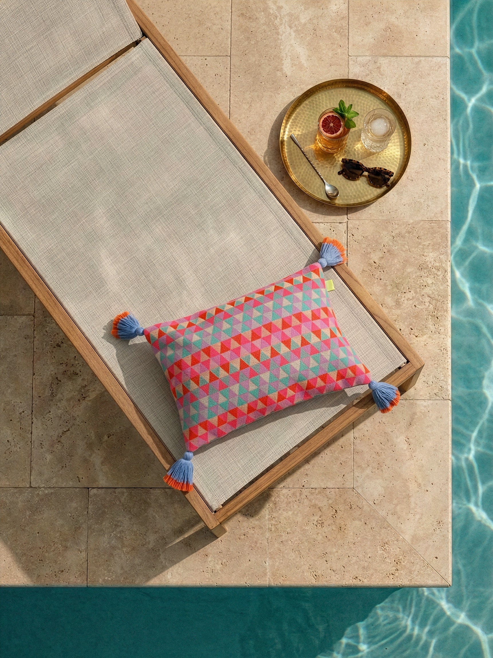 Kissen dolce vita Bunt gemustert