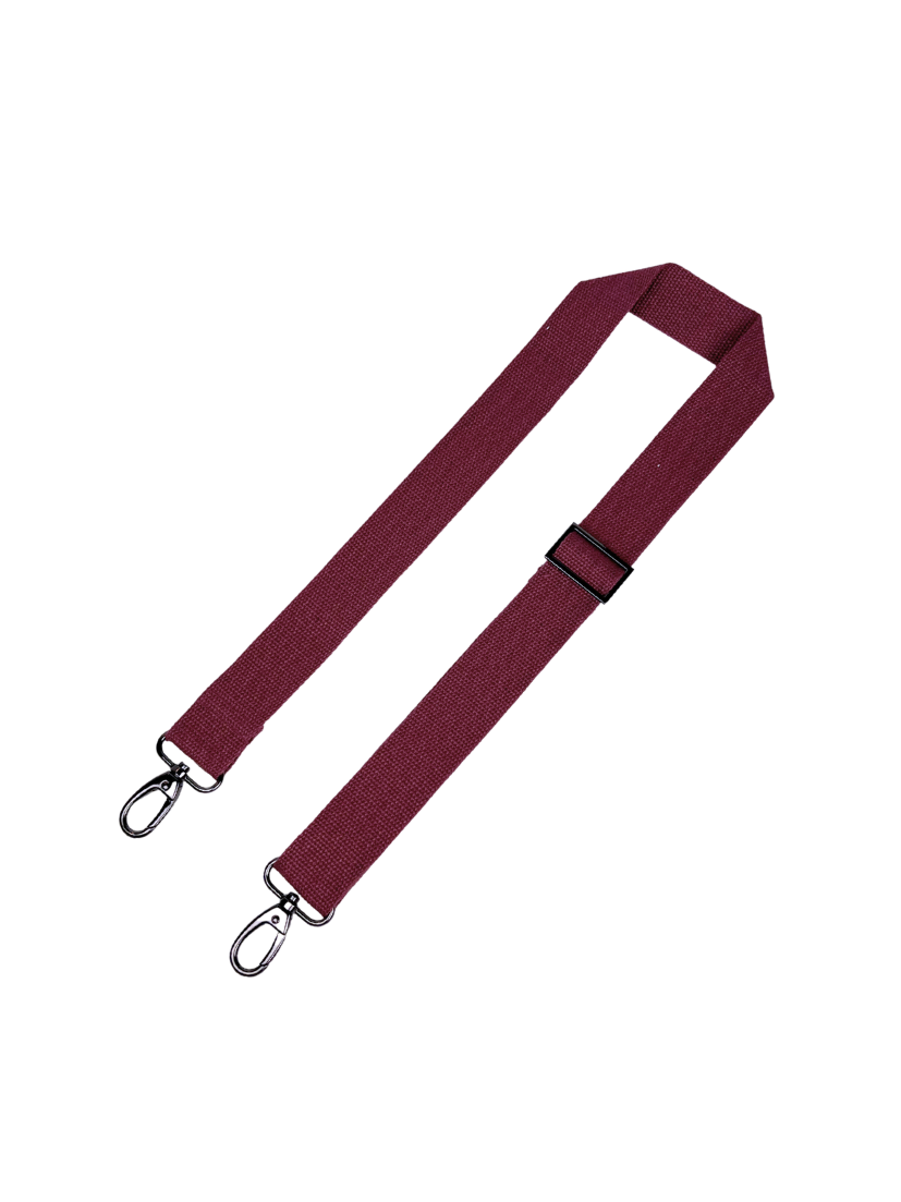 Extra-Tragegurt Bordeaux 4cm Breite  I GUN METAL