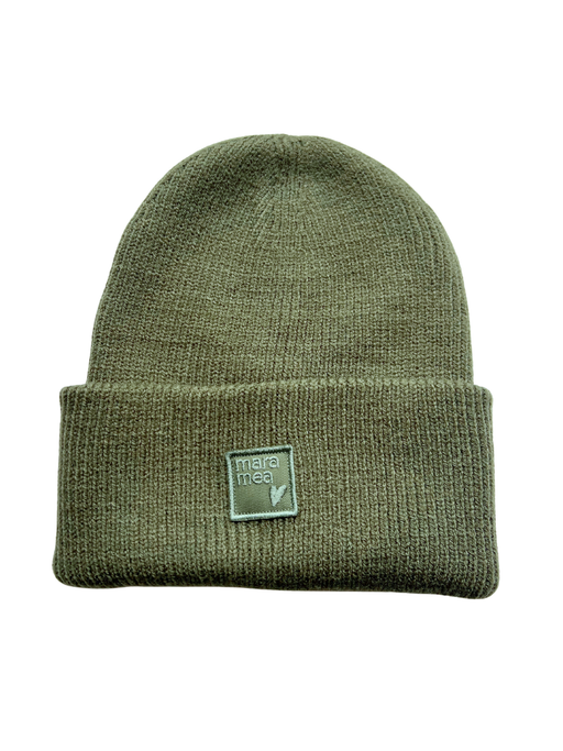Unisex Beanie mit Logo in Olivgrün
