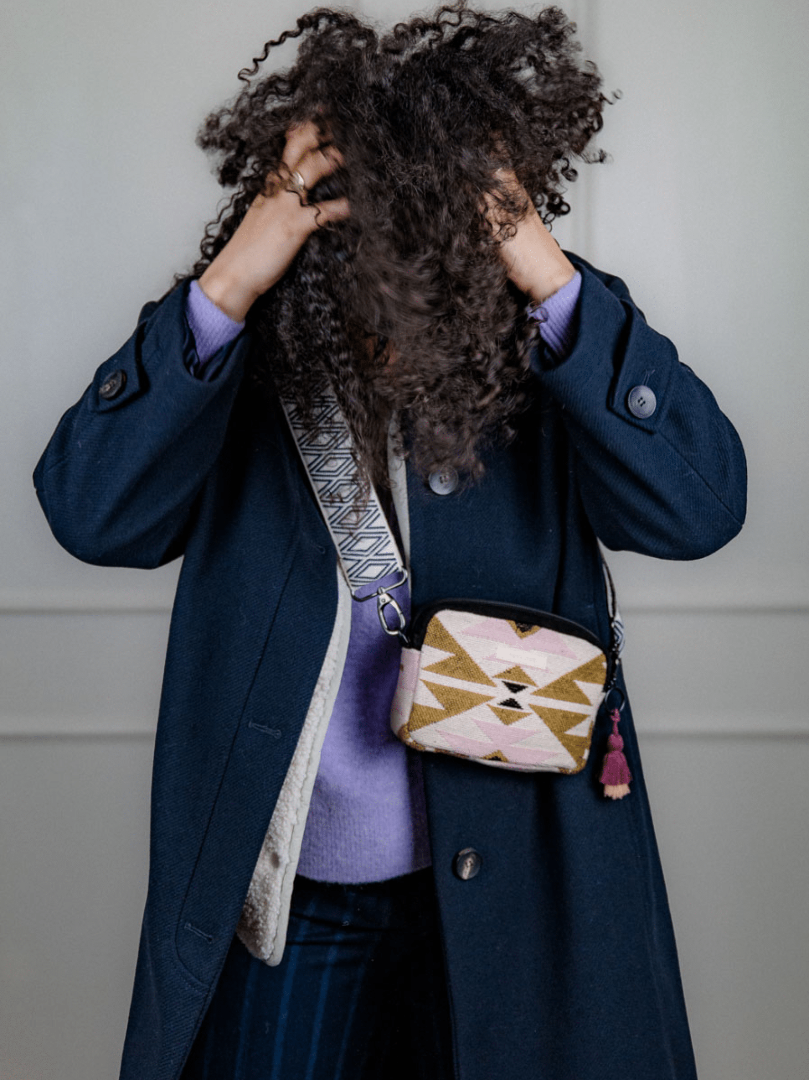 Extra-Tragegurt dream catcher Nachtblau/Creme | MATT SCHWARZ