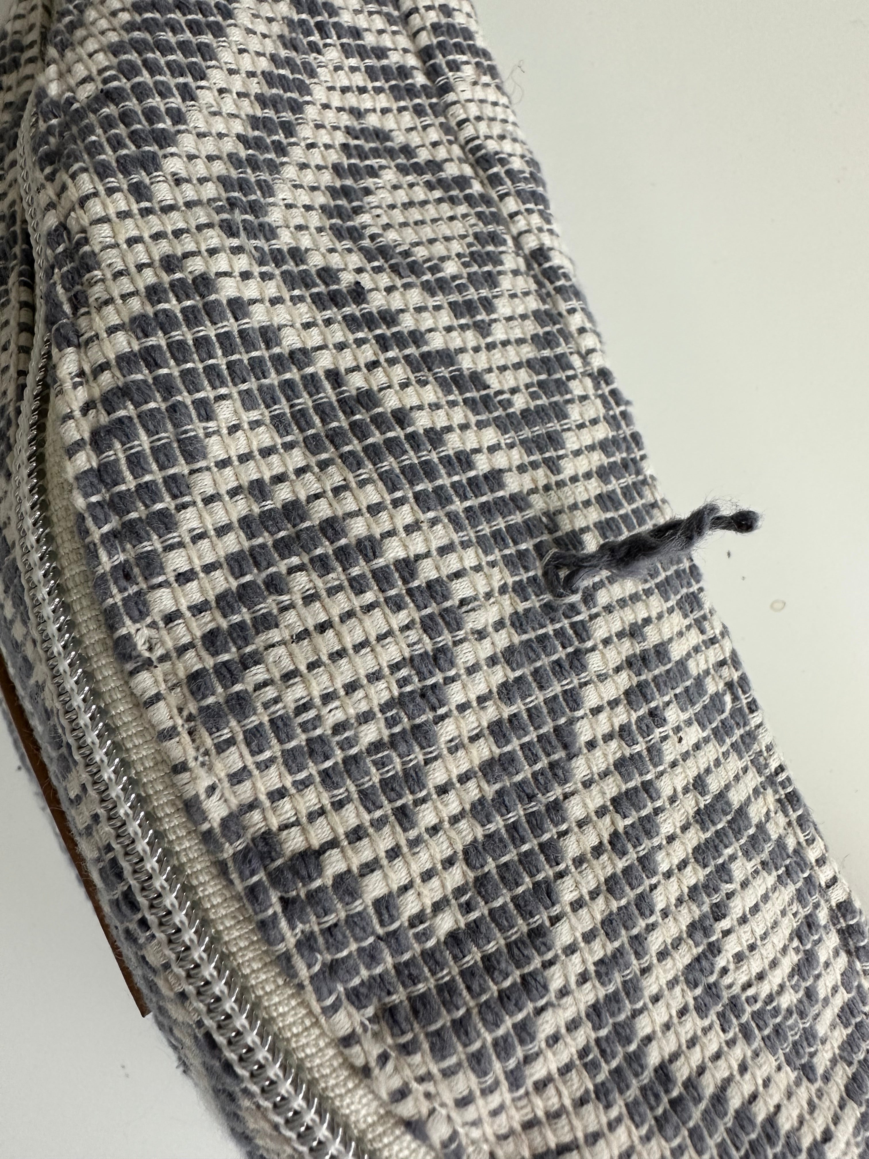 ARCHIVE SALE I Mini Bauchtasche mini me in Blau-Grau/Weiß I Faden gezogen - vom Umtausch ausgeschlossen