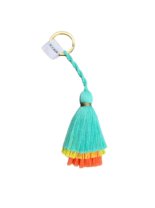 Mini keychain take a dip in turquoise/neon yellow/coral