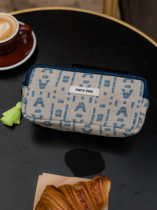 Make-Up Bag indigo kiss Monogramm I Versand ab 3.12.