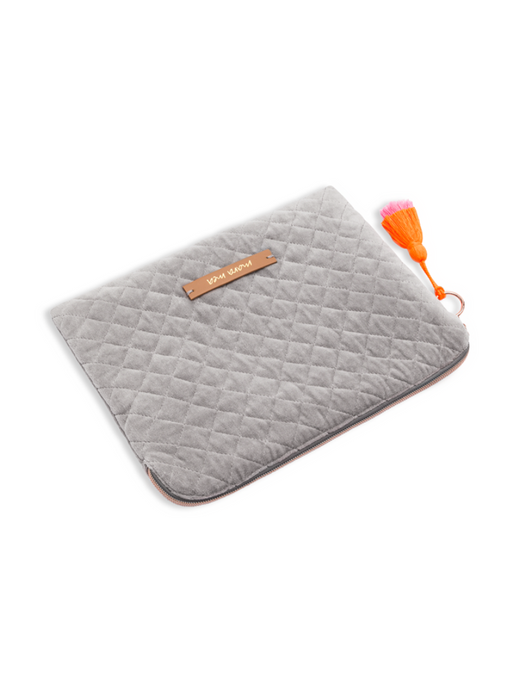 Tablet bag / clutch key note in grey