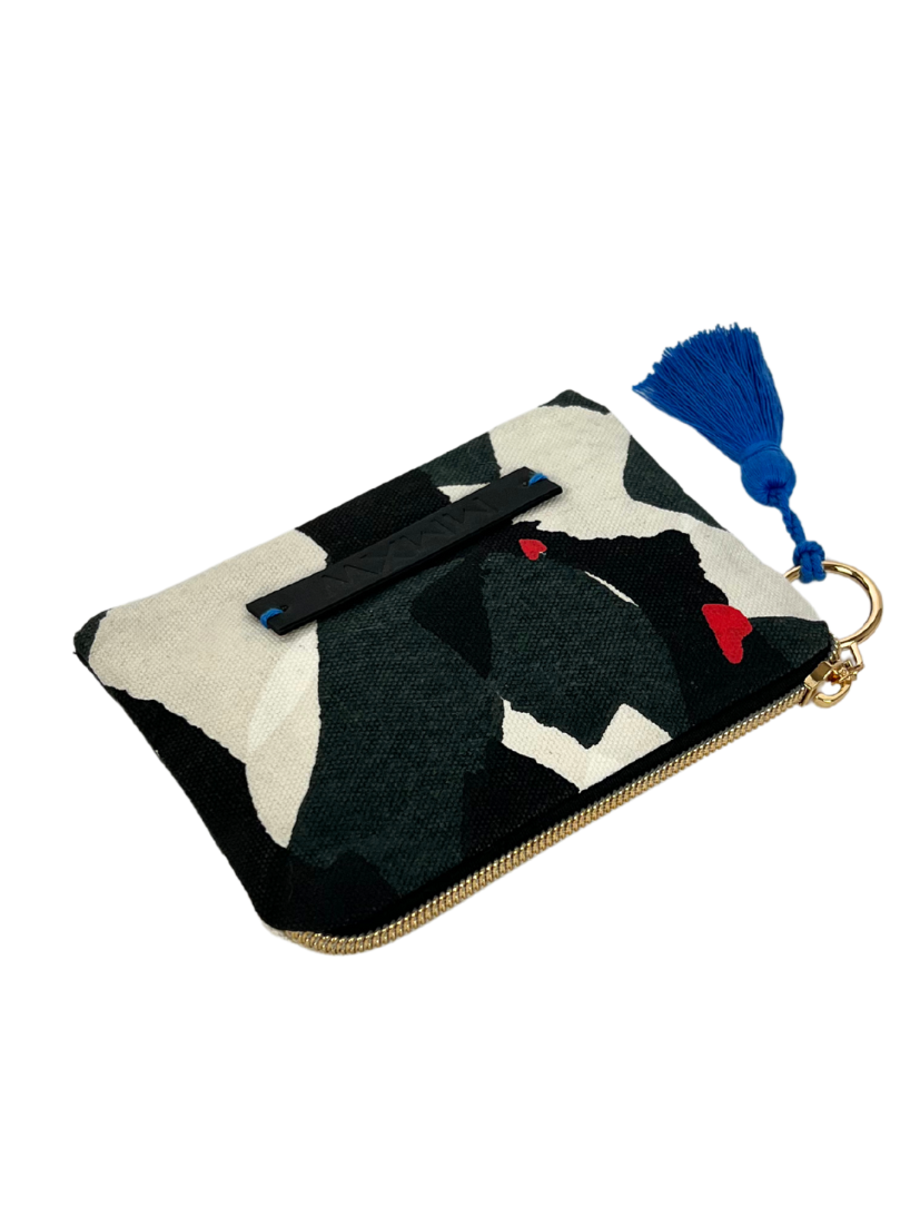 Wallet lovedrunk pattern print black/white 