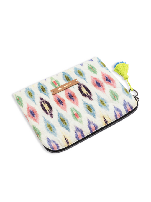 Laptop Tasche aus Baumwollstoff mit buntem Muster