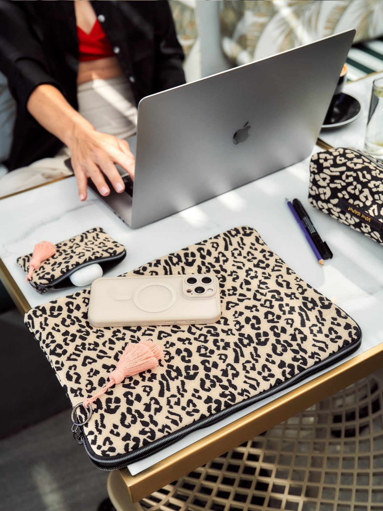 Laptop Tasche always nerdy Leo Schwarz