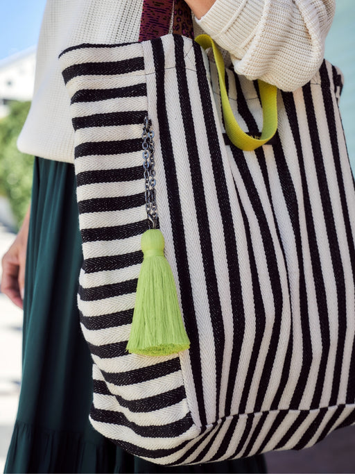 Tote Bag club life Streifen