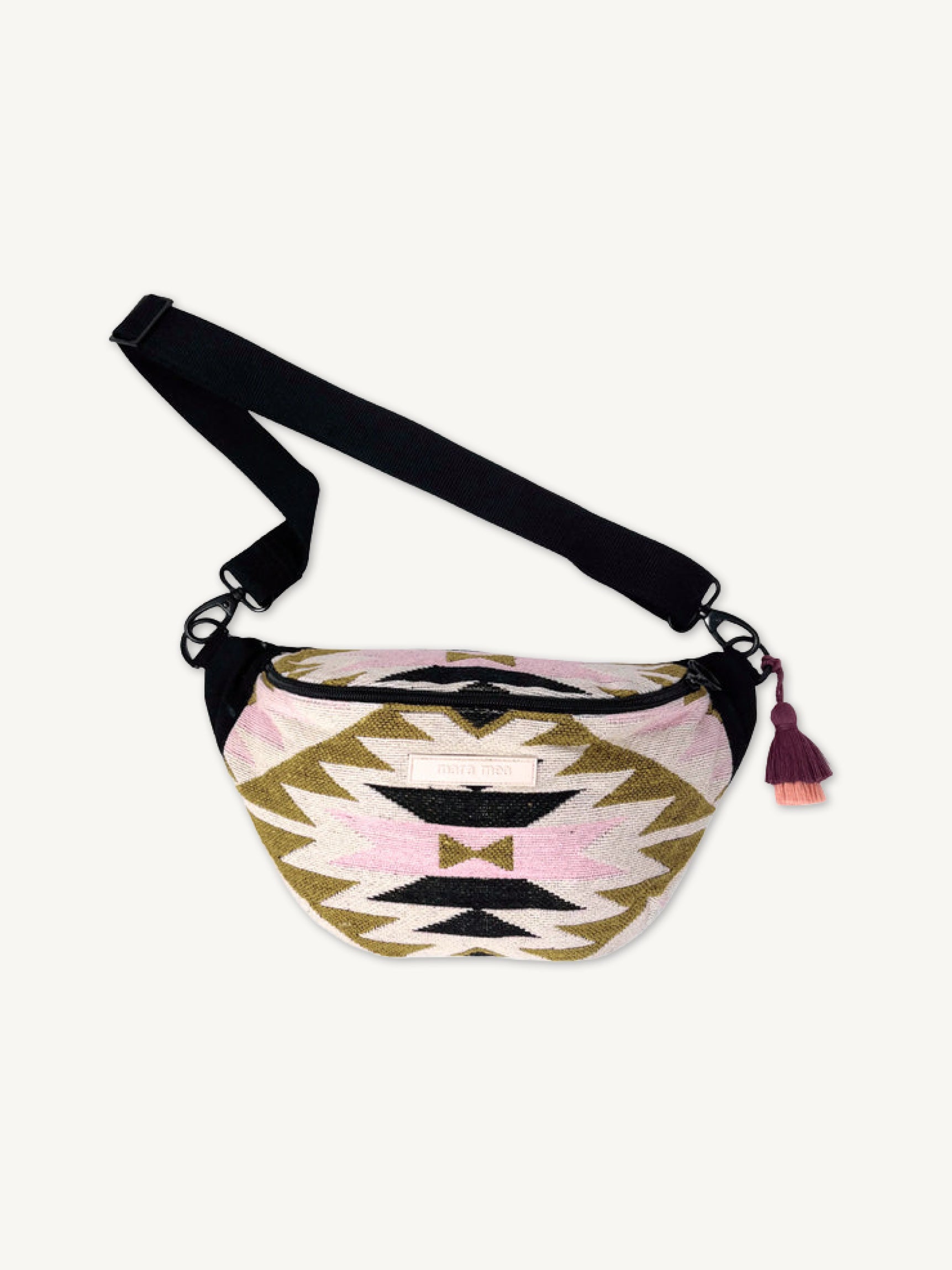Midi Bauchtasche cosmic crush Graphical mara mea in Schwarz Beige Rosa