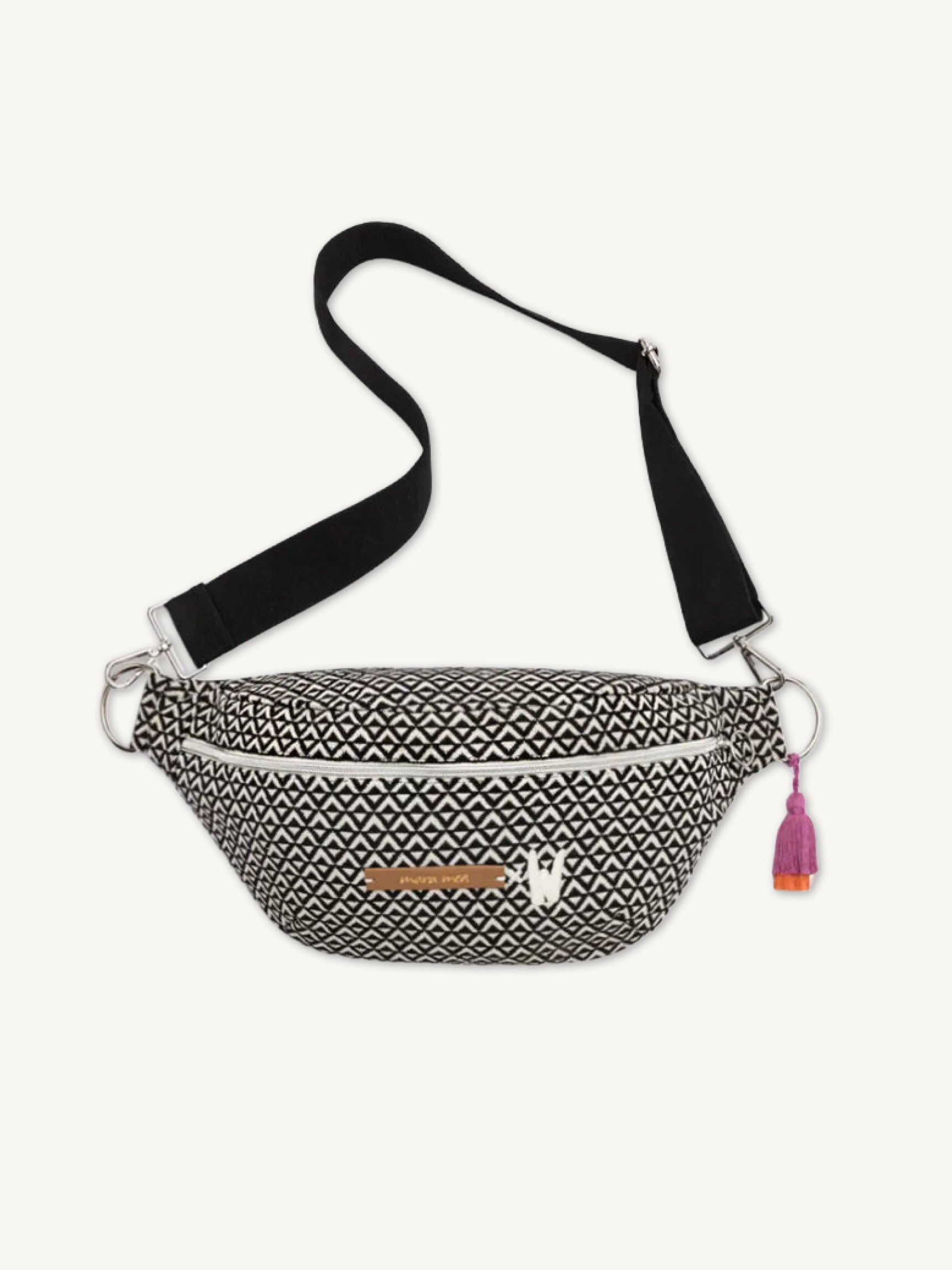 Maxi Bauchtasche out & about Schwarz/Weiß mara mea