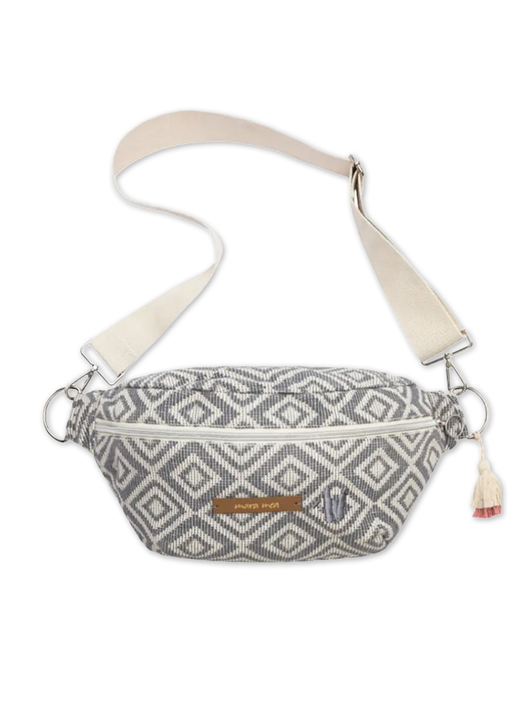 Maxi Bauchtasche travlarette Blau-Grau/Weiß