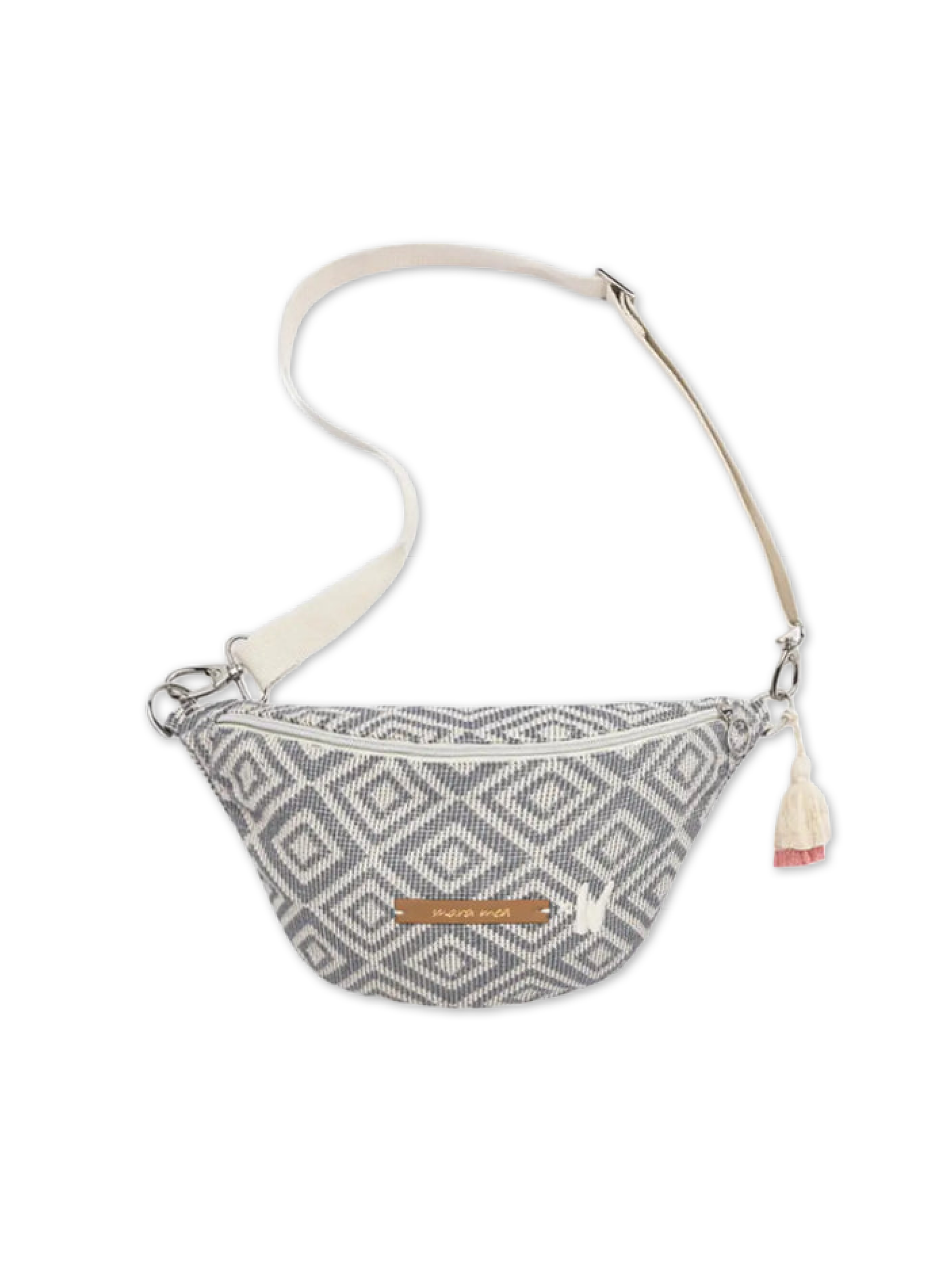 Midi Bauchtasche vacation ready Blau-Grau/Weiß